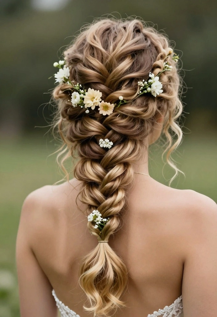 18 Blonde Hair Ideas Fresh Trendy Looks for Curly Textures - 18. Curly Fishtail Braid with Blonde Highlights 1