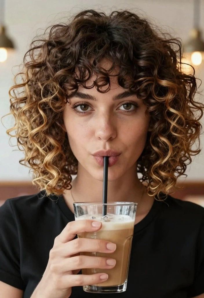 18 Blonde Hair Ideas Fresh Trendy Looks for Curly Textures - 4. Curly Lob with Ombre 1