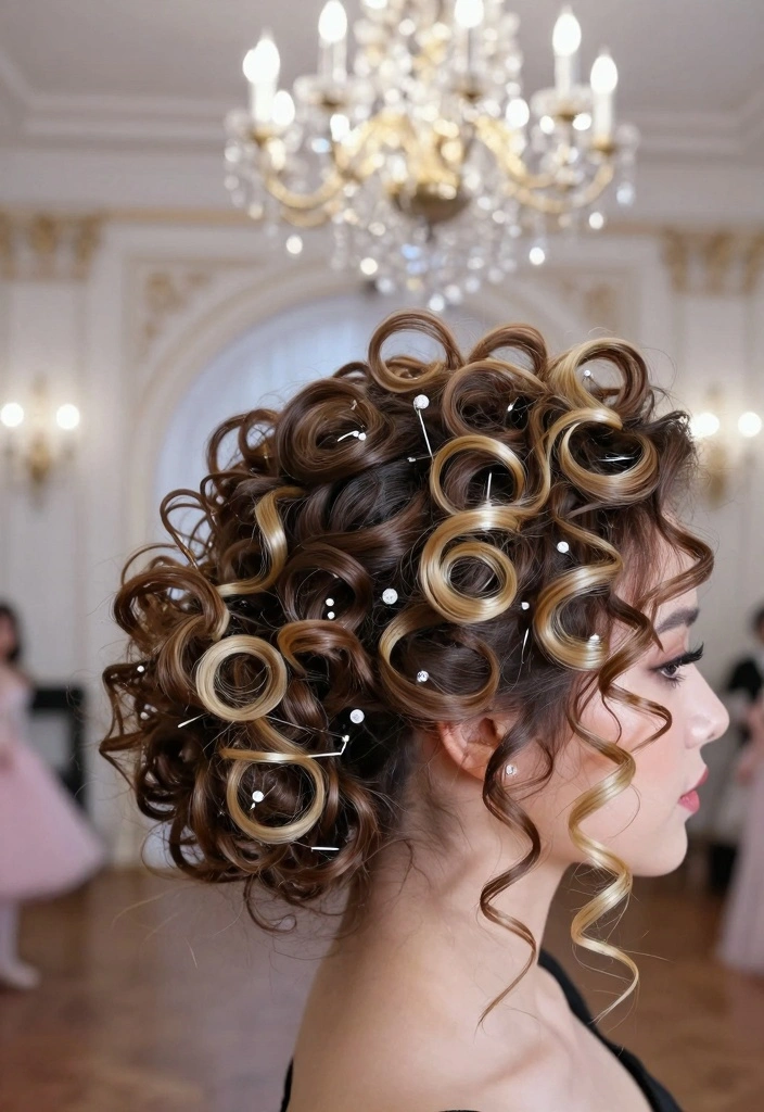 18 Blonde Hair Ideas Fresh Trendy Looks for Curly Textures - 6. Curly Updo with Blonde Accents 1