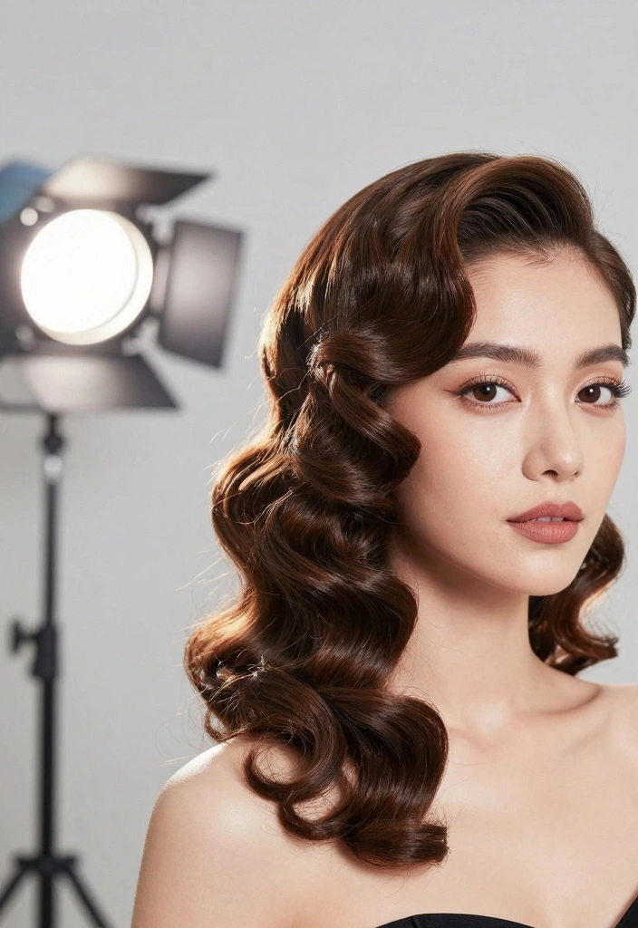 18 Bombshell Hair Ideas for Big Volume Glam - 15. Side Swept Curls 1