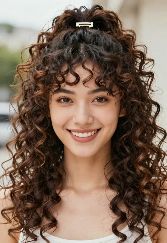 18 Bombshell Hair Ideas for Big Volume Glam - 2. Textured Half-Updo 1