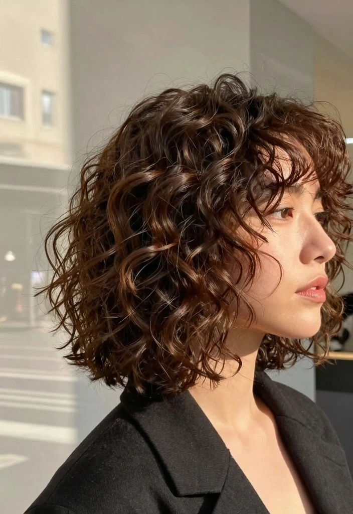 18 Bombshell Hair Ideas for Big Volume Glam - 5. Layered Curly Bob 1