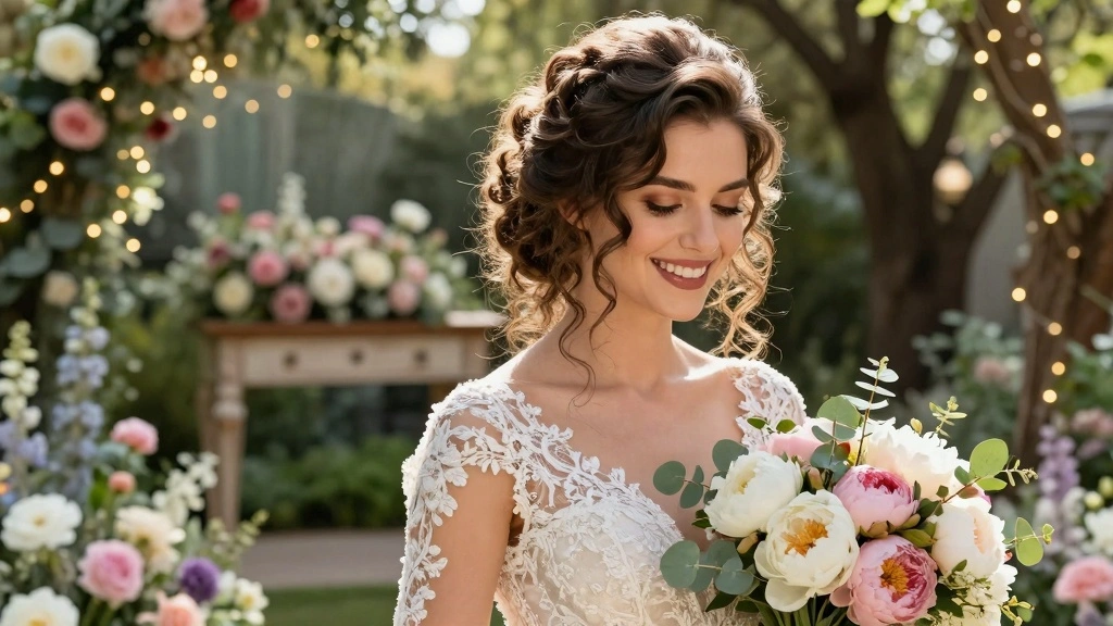 18 Curly Hair Wedding Styles Ideas: Romantic Defined Curls