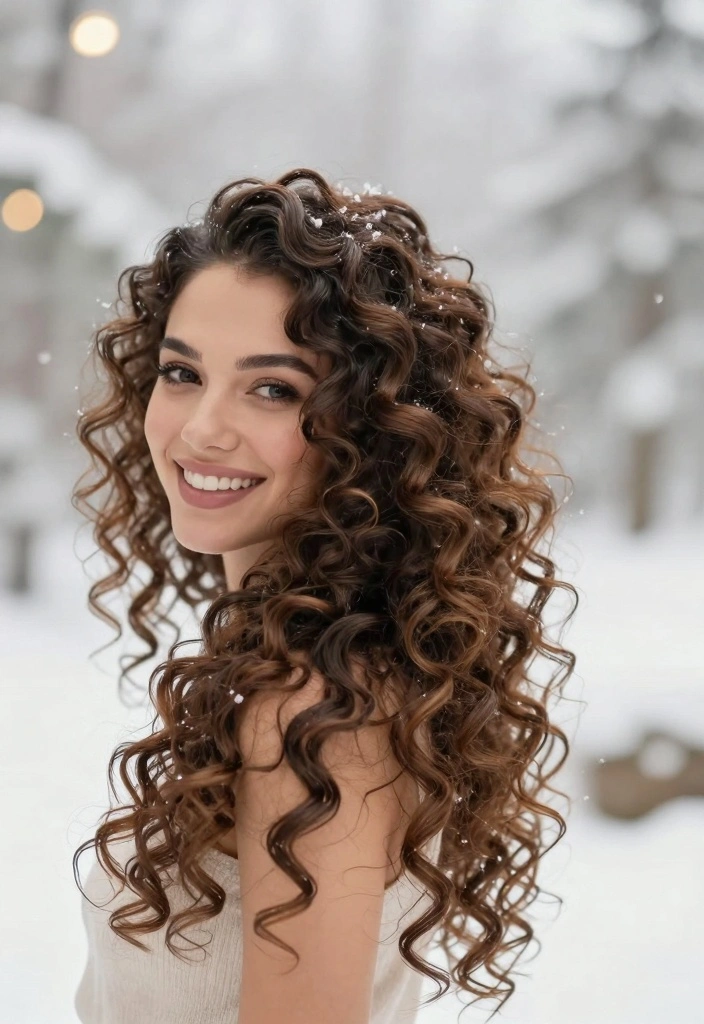18 Dark Winter Hair Color Ideas: Cool Dramatic Tones for Curly Textures - 17. Dark Cinnamon 1