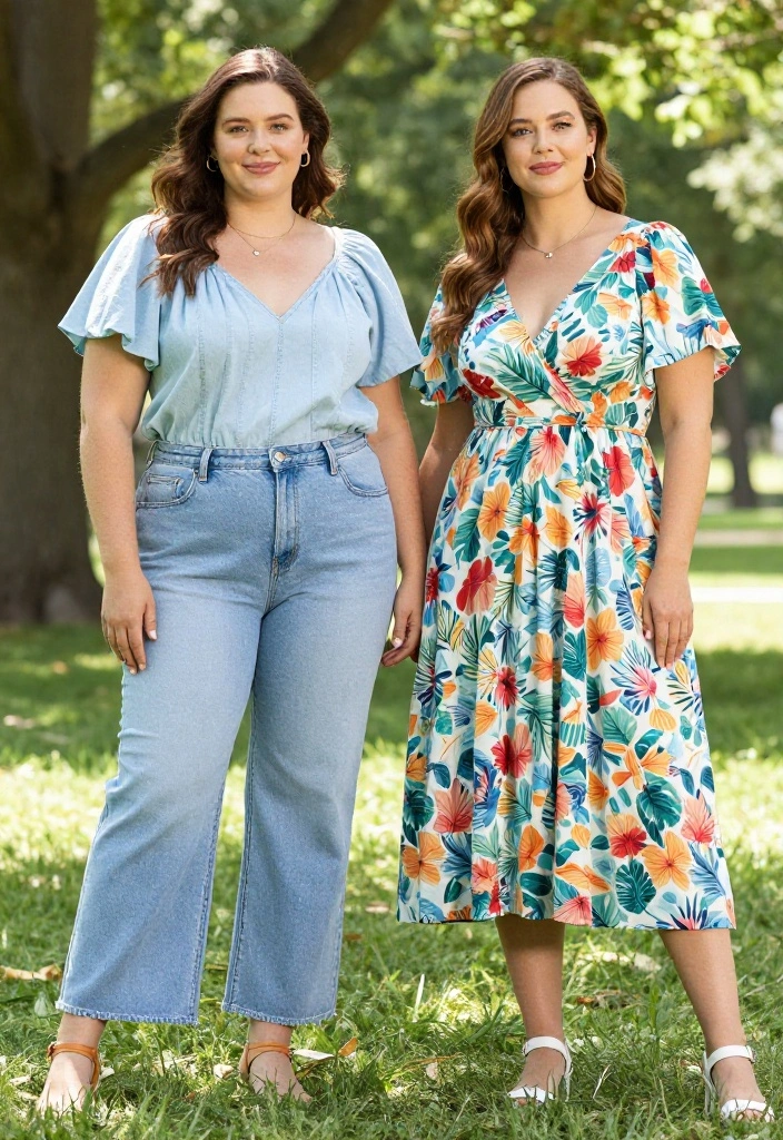 12 Light Blue Jeans Outfit Suggestions for Women That Work Dressed Up or for Weekends - 7. Flirty Summer Dresses Over Jeans 1