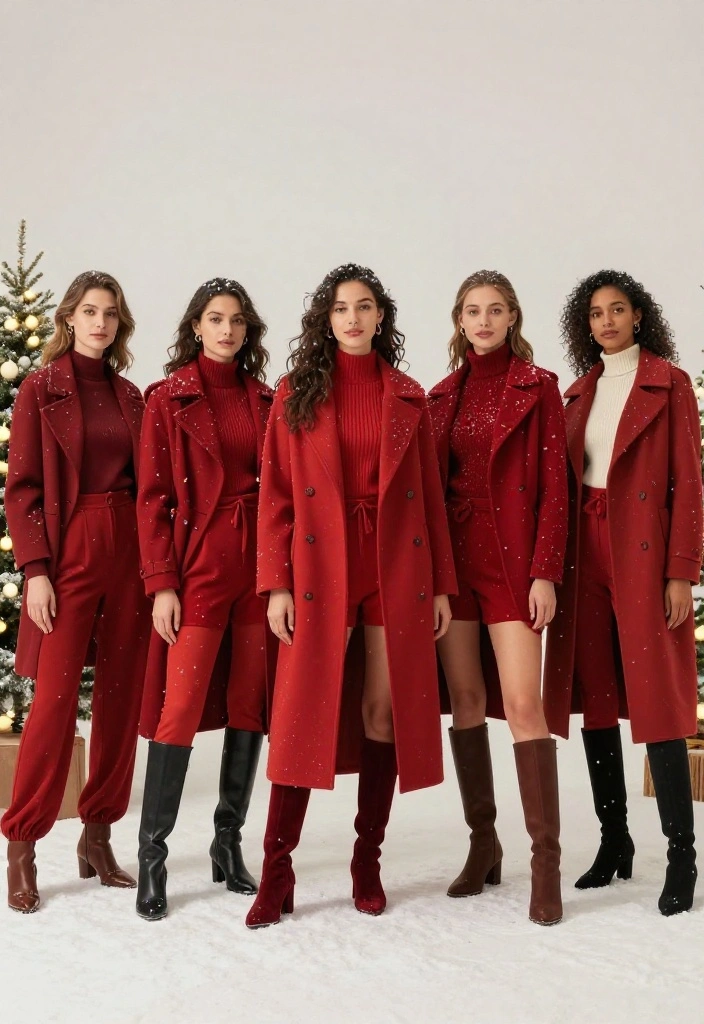 12 Red Jumpsuit Outfit Suggestions for Women That Flatter Every Body Type - 8. Winter Warmth 1
