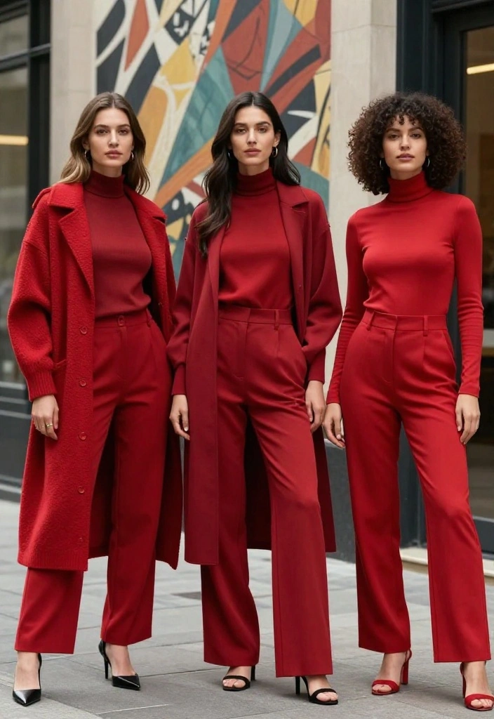 12 Red Jumpsuit Outfit Suggestions for Women That Flatter Every Body Type - 9. Layered Luxe 1