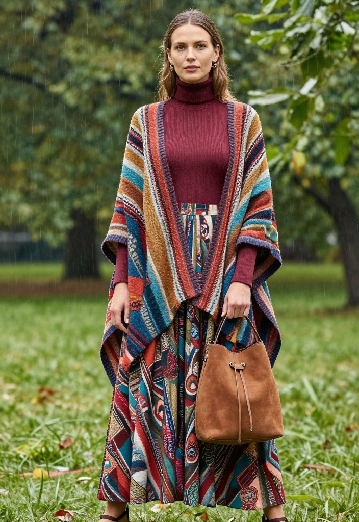 12 Suede Bag Outfit Ideas for Women That Protect It From Rain - 8. Classic Boho Look with Suede Bucket Bag 1