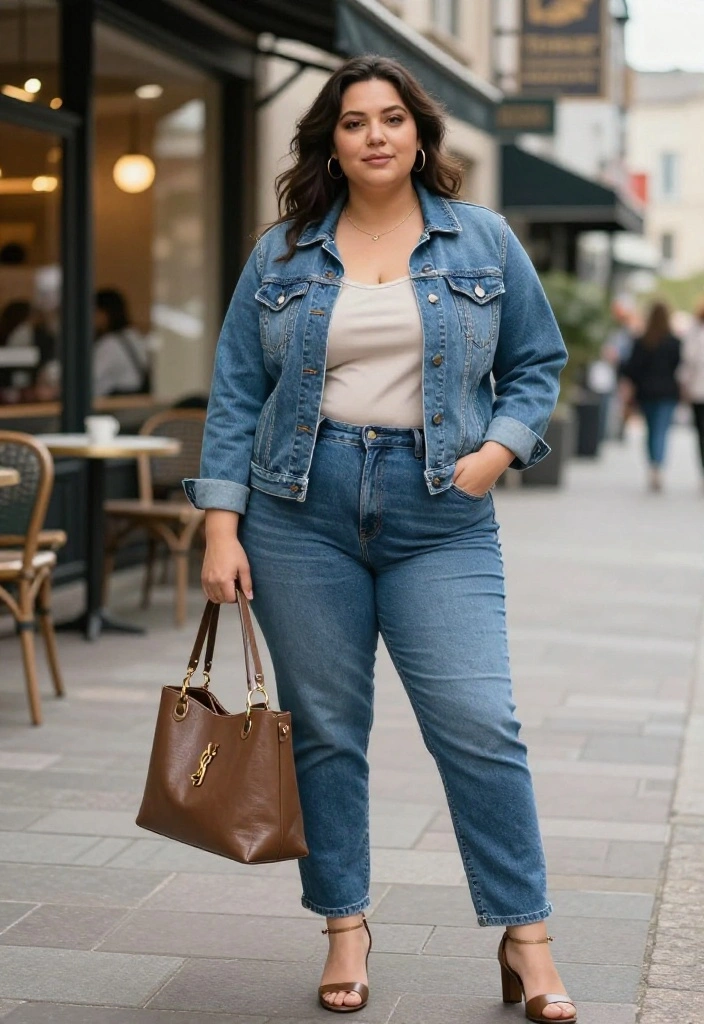12 Tote Bag Outfit Inspirations for Women That Hold Everything You Need - 7. Timeless Denim-on-Denim 1