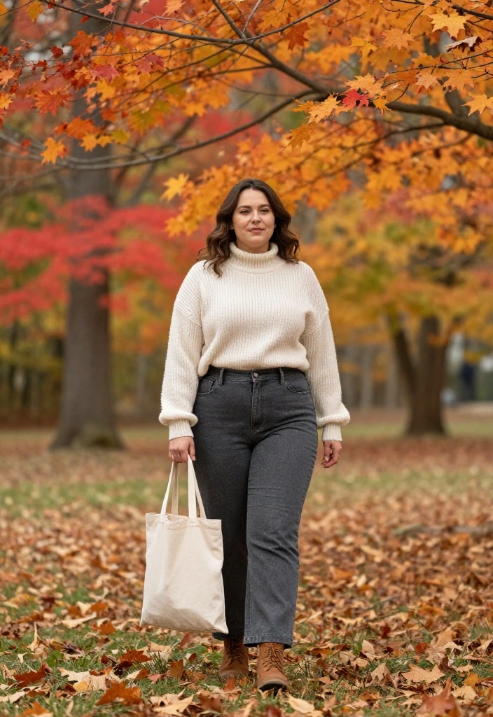 12 Tote Bag Outfit Inspirations for Women That Hold Everything You Need - 9. Cozy Layers for Autumn 1