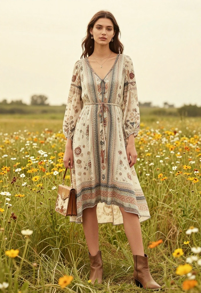 14 18th Birthday Outfit Concepts That Stand Out in Photos - 11. Vintage-Inspired Boho Dress 1