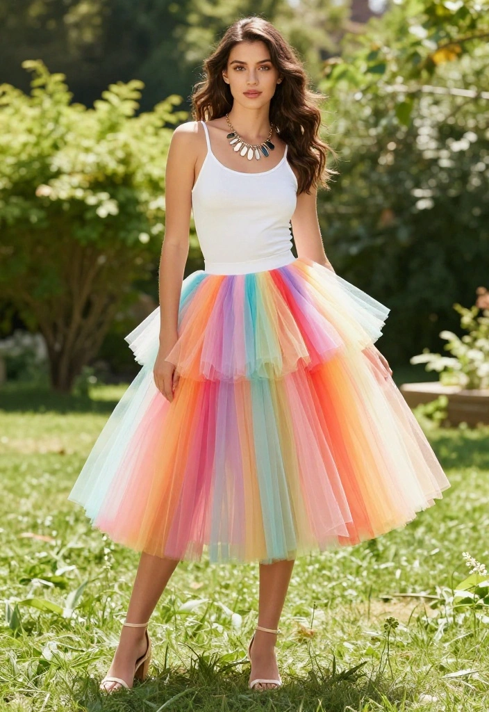 14 18th Birthday Outfit Concepts That Stand Out in Photos - 12. Fun and Flirty Tulle Skirt 1