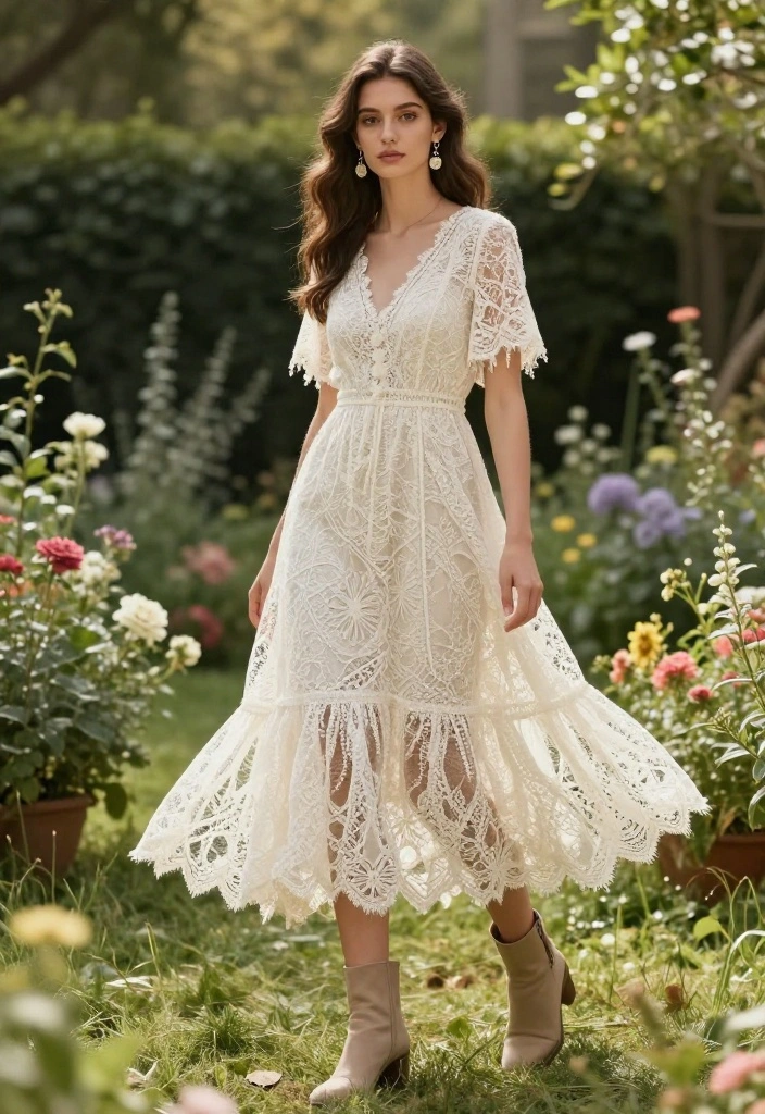 14 18th Birthday Outfit Concepts That Stand Out in Photos - 9. Elegant Boho Lace Dress 1