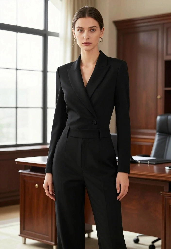 14 Baggy Black Trousers Outfit Ideas That Still Look Polished - 2. Monochrome Magic 1