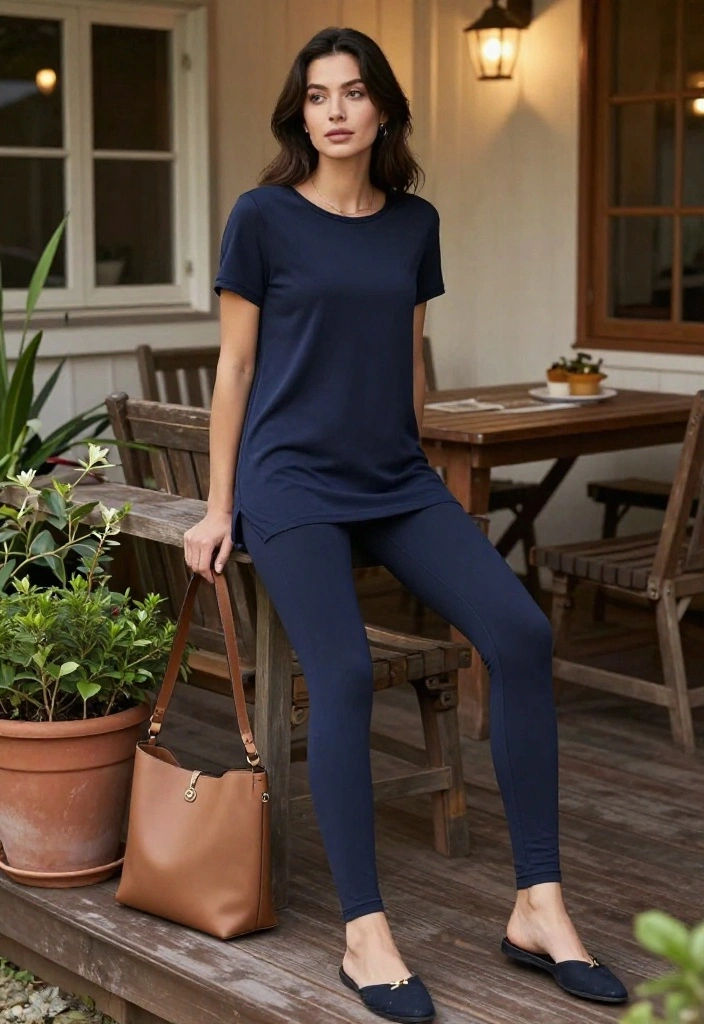 14 Casual Outfit Suggestions for Women That Take 5 Minutes - 13. The Chic Tunic and Leggings Outfit 1