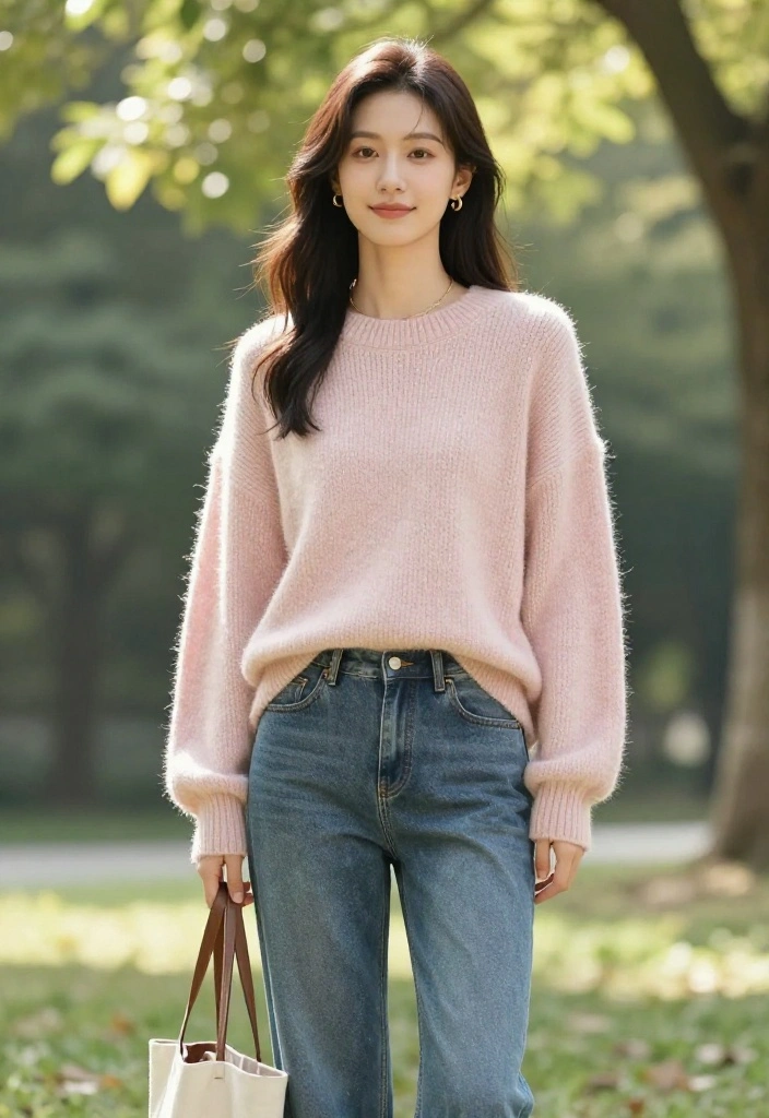 14 Ellie Williams Outfit Suggestions for Women You Can Wear Daily - 1. Cozy Knit Sweater and High-Waisted Jeans 1