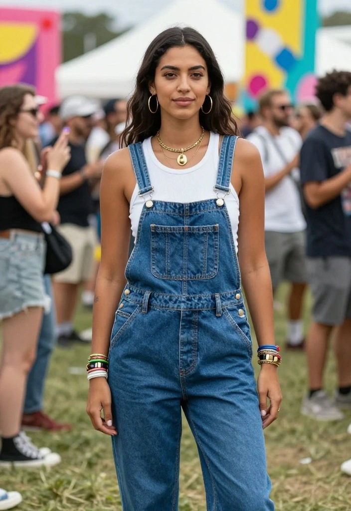 14 Metal Festival Attire Ideas for Women That Move and Breathe - 4. Statement Overalls & Accessories 1