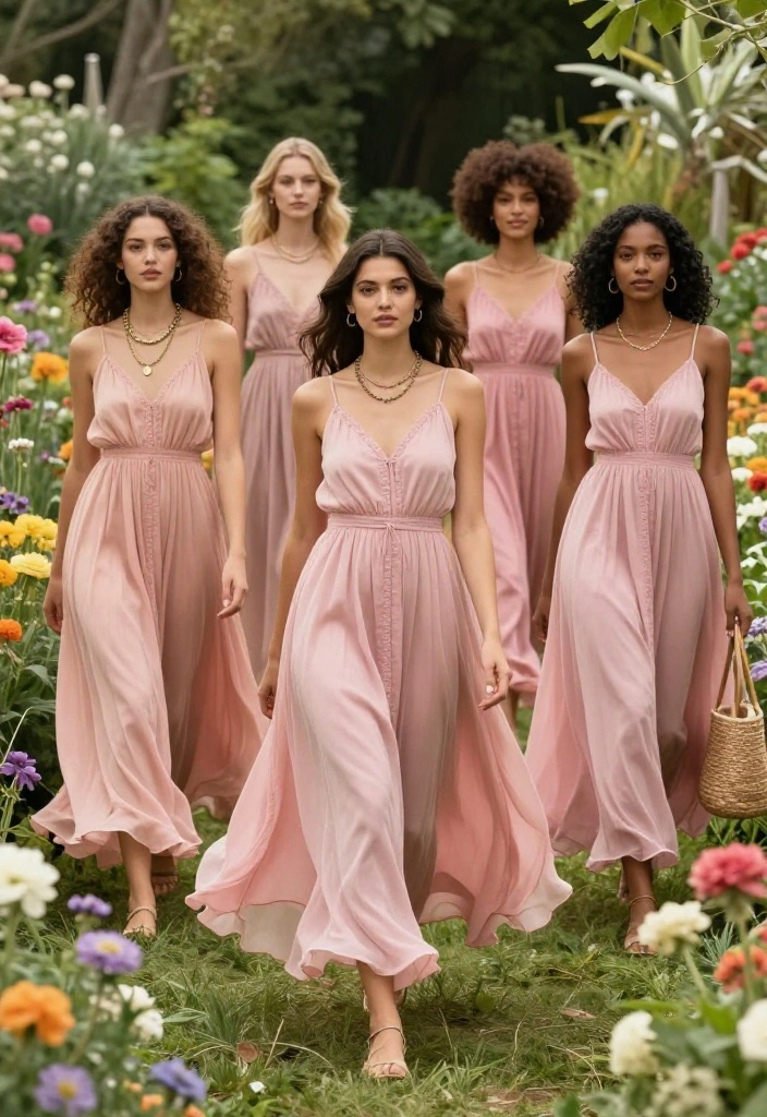 14 Pink Dress Outfit Ideas That Flatter Every Skin Tone - 2. The Flowy Maxi 1