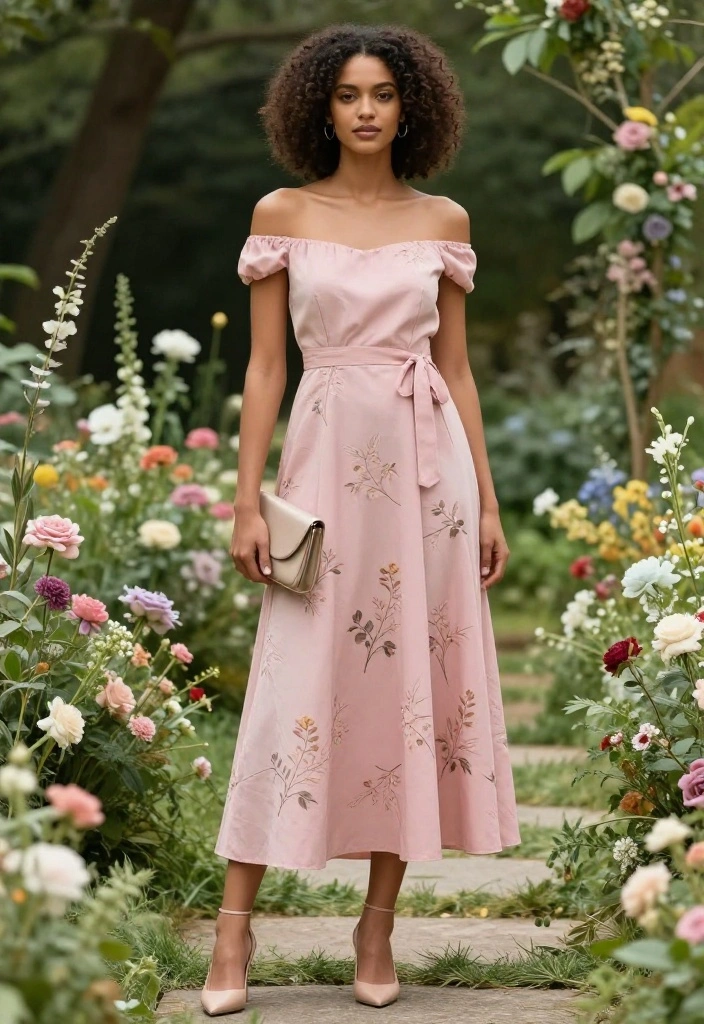14 Pink Dress Outfit Ideas That Flatter Every Skin Tone - 5. The Elegant Off-Shoulder 1