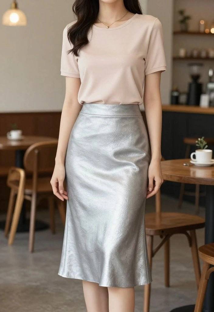 14 Silver Women Outfit Inspirations That Shine Without Looking Overdone - 14. Mixing Silver with Other Colors 1