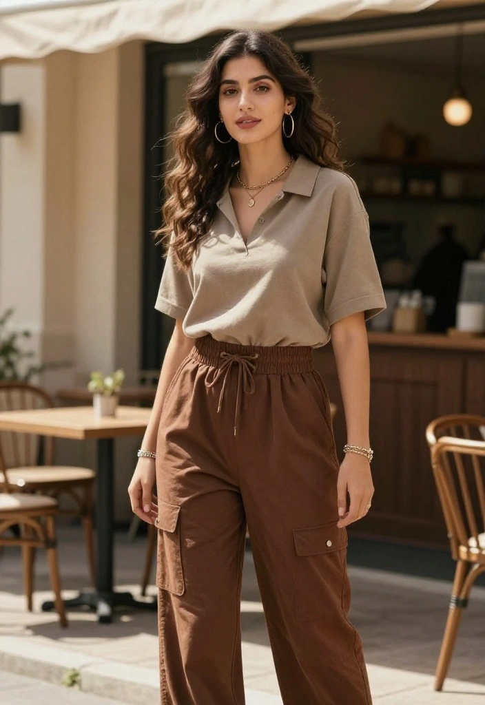 14 Women Outfit Ideas Con Pantalon Cafe That Match With Everything - 11. Relaxed Jumpsuit Style 1