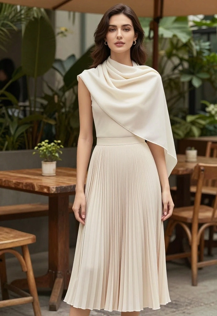 15 Women Outfit Ideas With Scarf That Stay Put and Don't Slip Off - 6. The Romantic Wrap 1