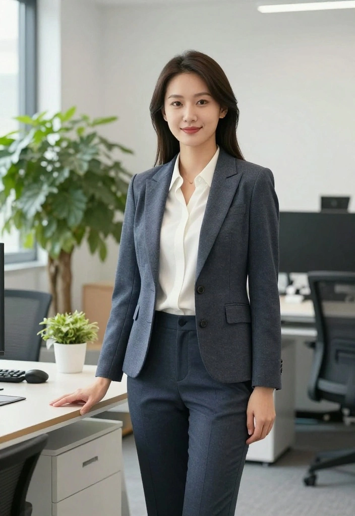 18 Women Outfit Work Office Suggestions That Follow Dress Code - 1. Classic Tailored Blazer with Sustainable Fabric 1