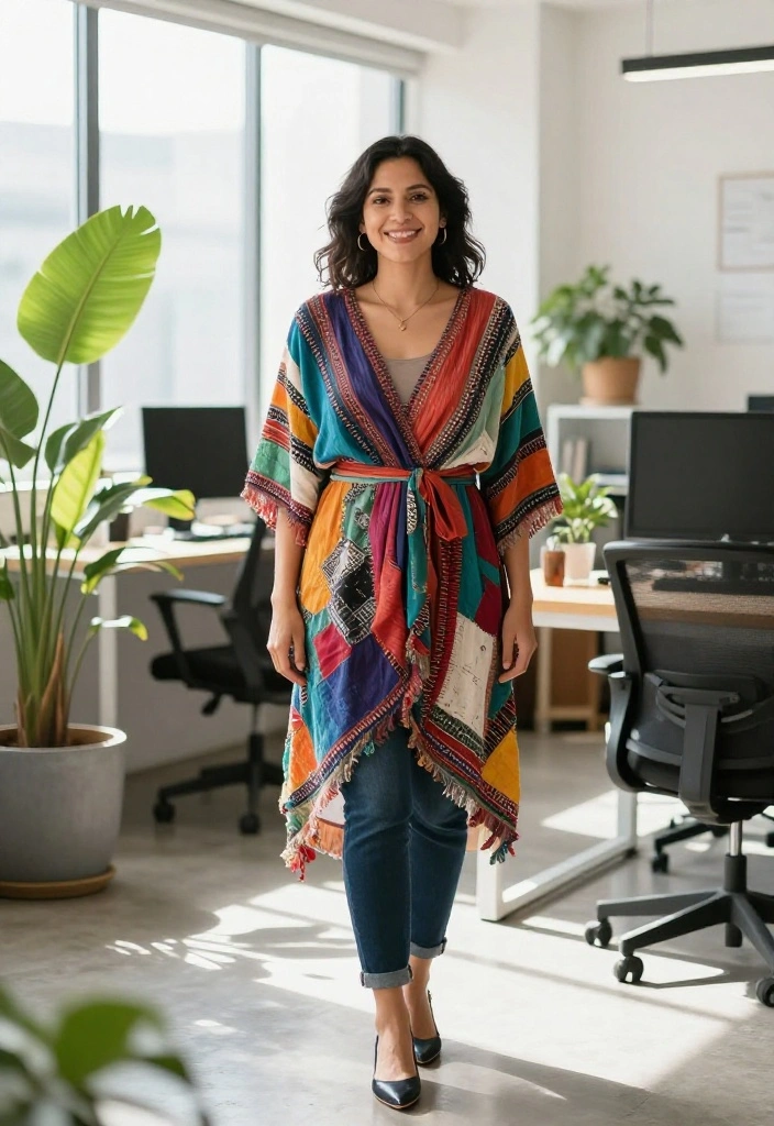 18 Women Outfit Work Office Suggestions That Follow Dress Code - 6. Effortless Wrap Dress Made from Recycled Fabrics 1