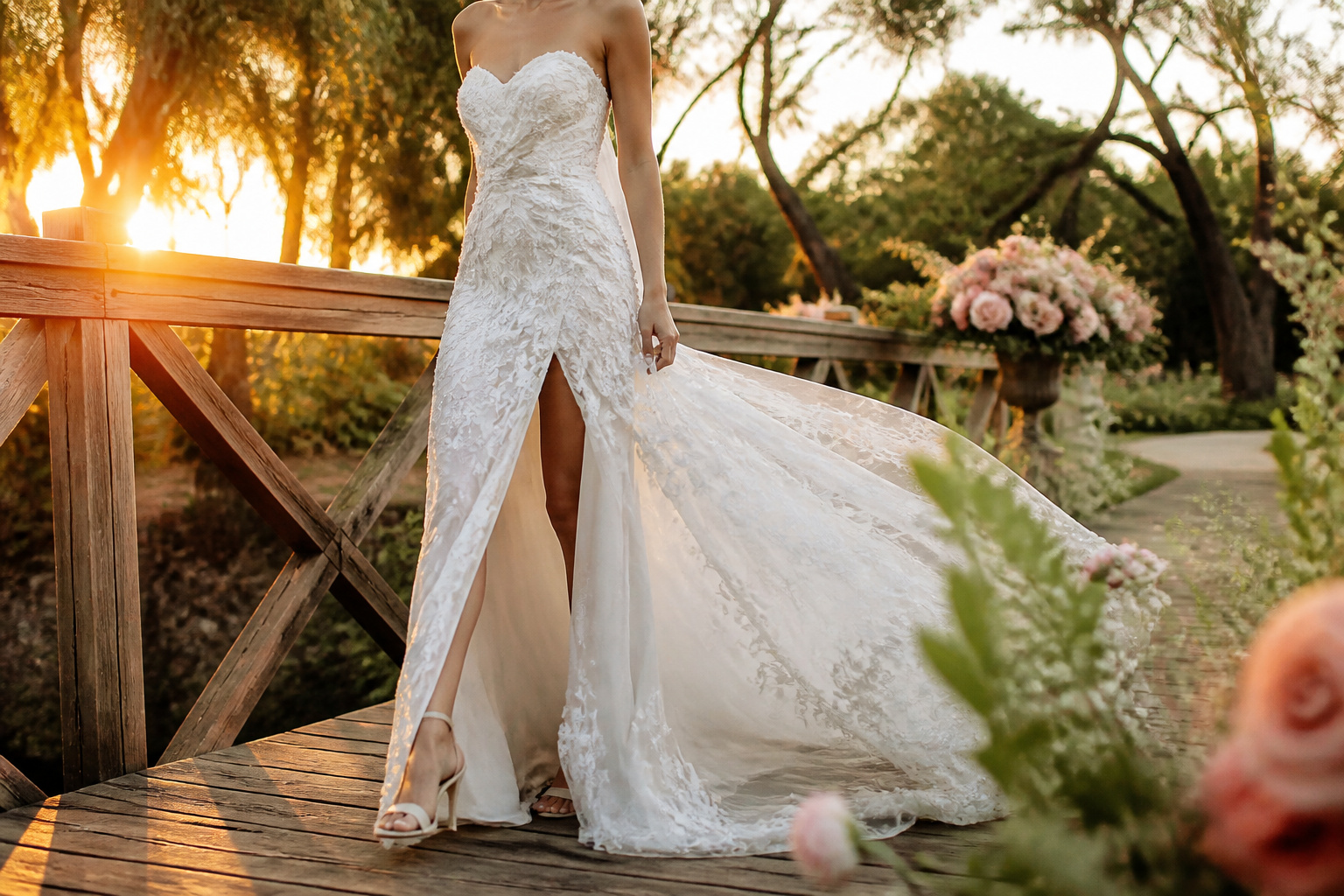 A collection of various Vera Wang wedding dresses displayed together.