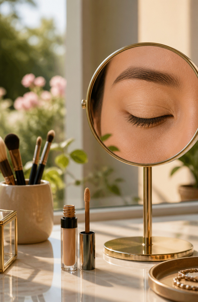 Almond Eyes Makeup: A Step-by-Step Tutorial for 2026 2 Close-up of an almond-shaped eye with eye primer applied.