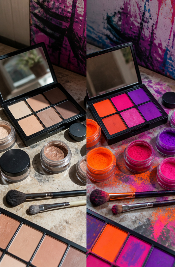15 Euphoria Aesthetic Makeup Ideas for 2026 11 Model showcasing neon eye makeup glowing under low light.