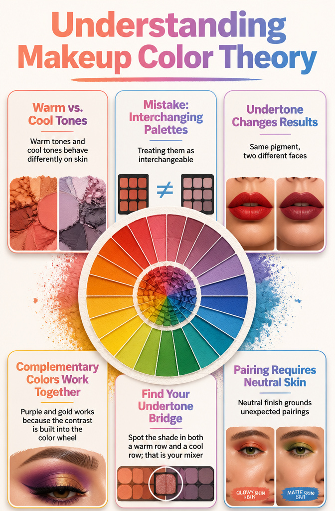 Make Up Inspo Pics: Looks, Techniques & Color Guides for 2026 15 An informational image about understanding makeup color theory.