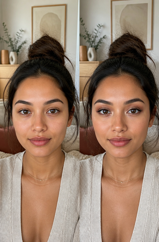 Natural Eyeshadow for Brown Eyes: 16 Color Ideas for 2026 19 Image illustrating the use of matte and shimmer eyeshadows.