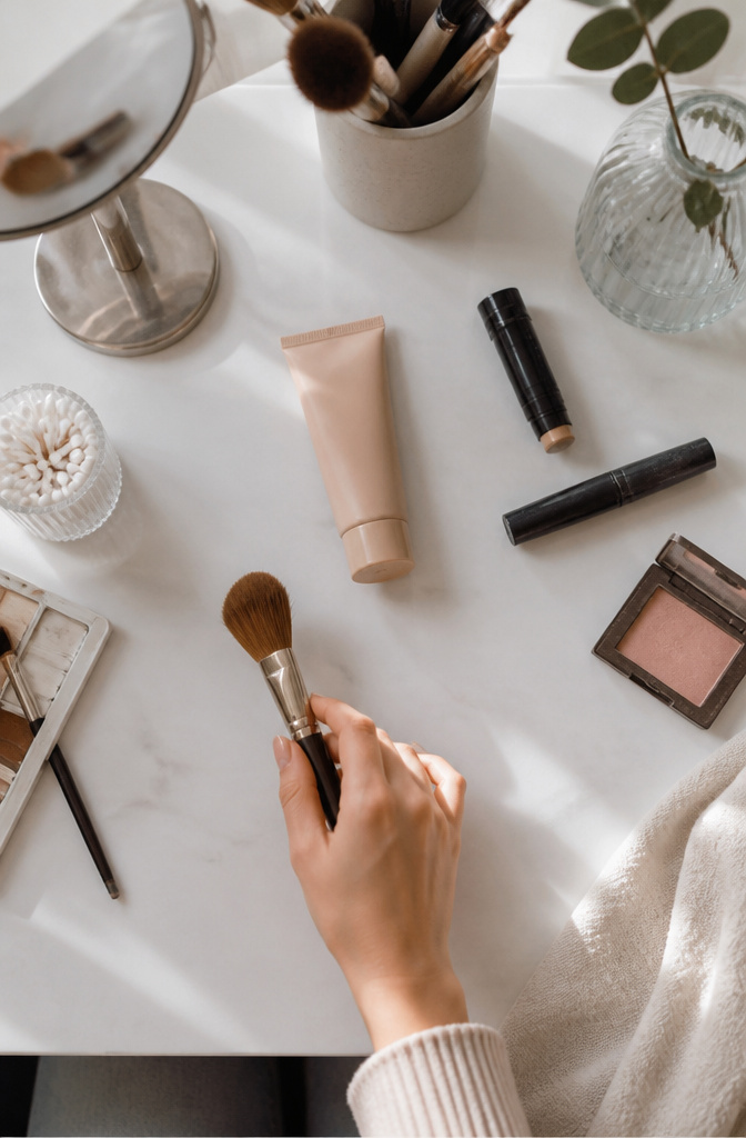 Unique Makeup Styles: 15 Looks, Types and Ideas for 2026 20 Graphic showcasing makeup products and their uses in different styles.