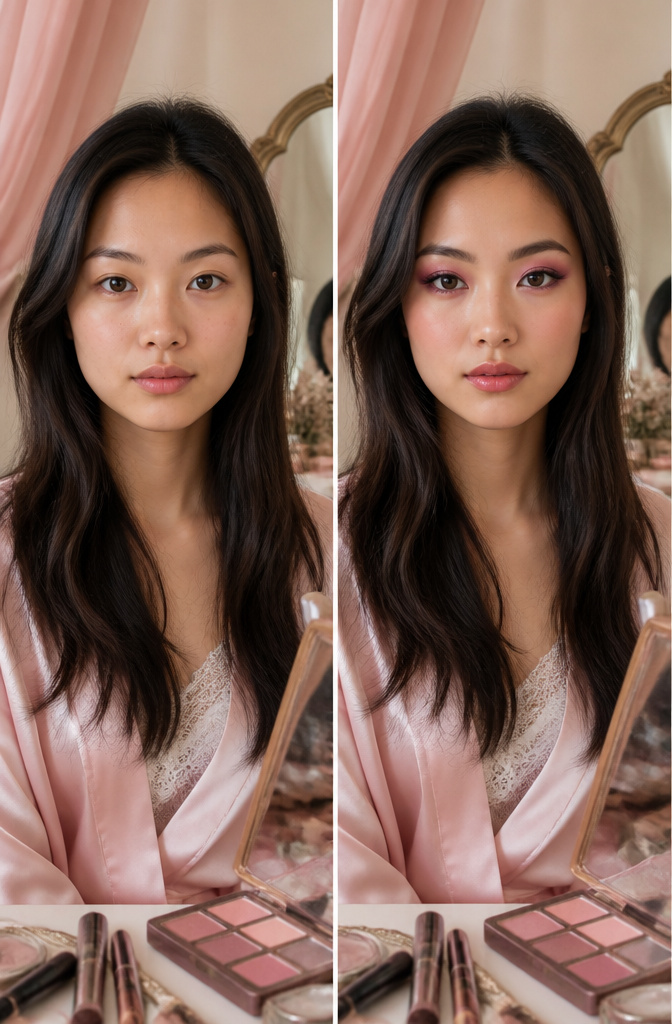 16 Cute Makeup Ideas for Eyes, Lips, and Cheeks in 2026 4 A model showcasing a soft pink smoky eye makeup.