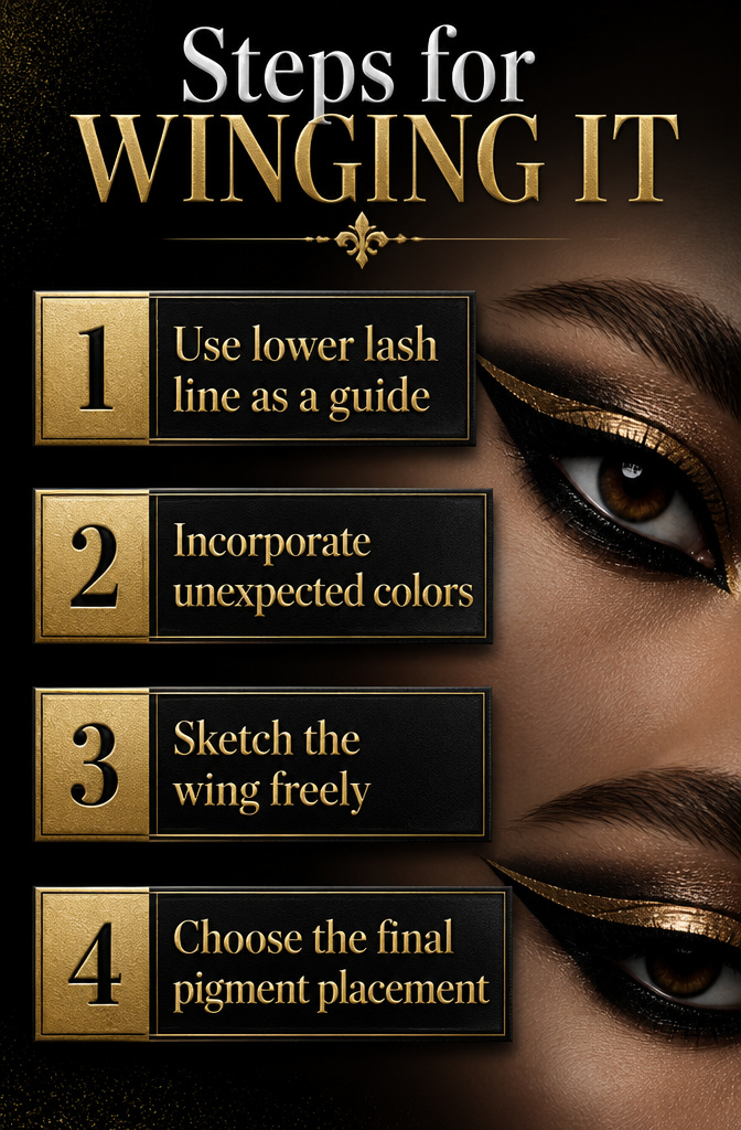 15 Euphoria Aesthetic Makeup Ideas for 2026 10 Illustration showing how to create exaggerated winged eyeliner.