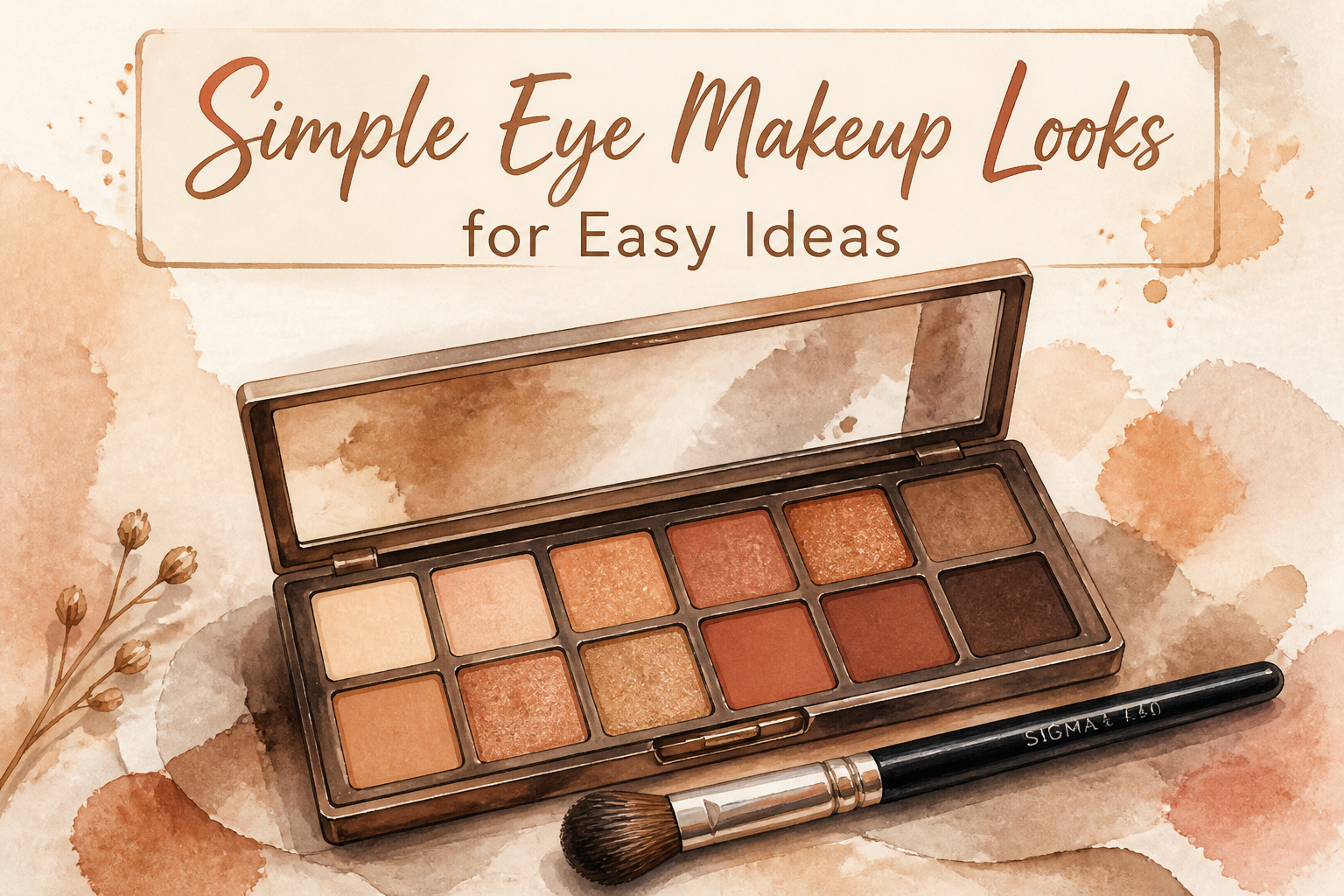 Model showcasing various simple eye makeup looks in a stylish setting.