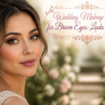 Natural wedding makeup kit featuring taupe and beige shades.