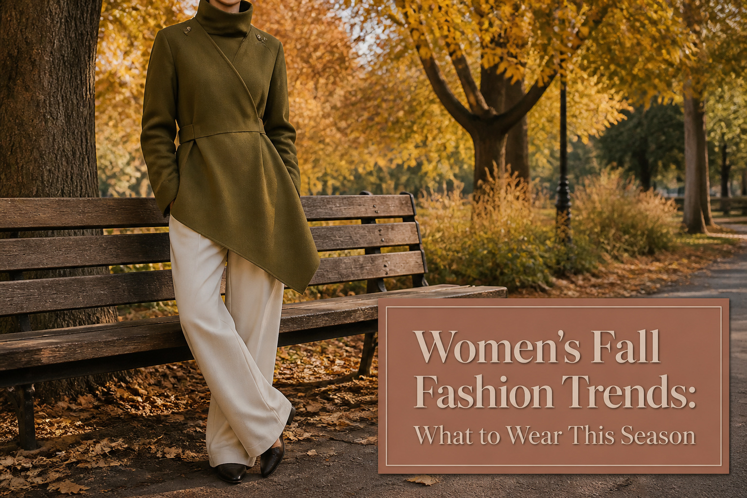 Model wearing fall fashion trends for 2026.