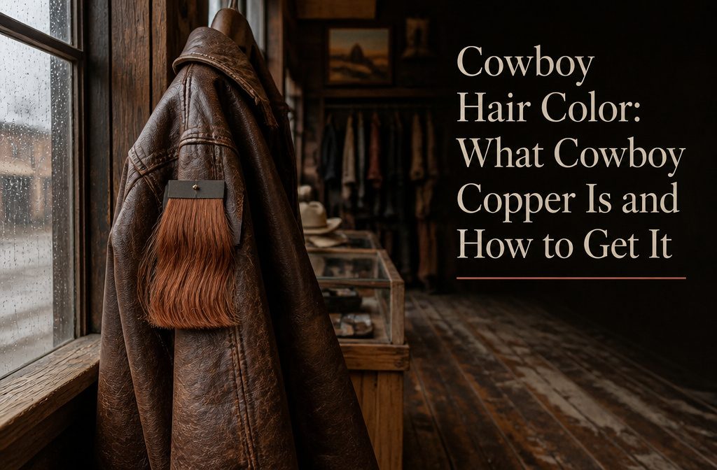 Cowboy copper hair in a warm blend of copper and auburn tones